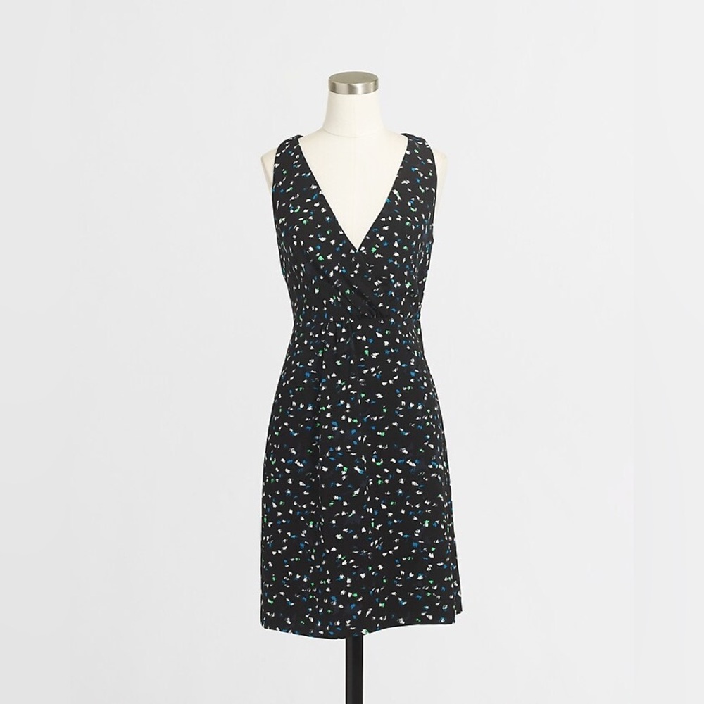 Jcrew Wrap Front Dress in painted dots - Picture 2 of 6